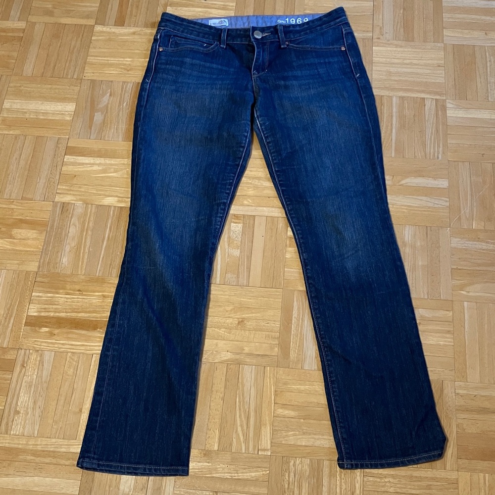 GAP real straight blue jeans size 8R 8 29